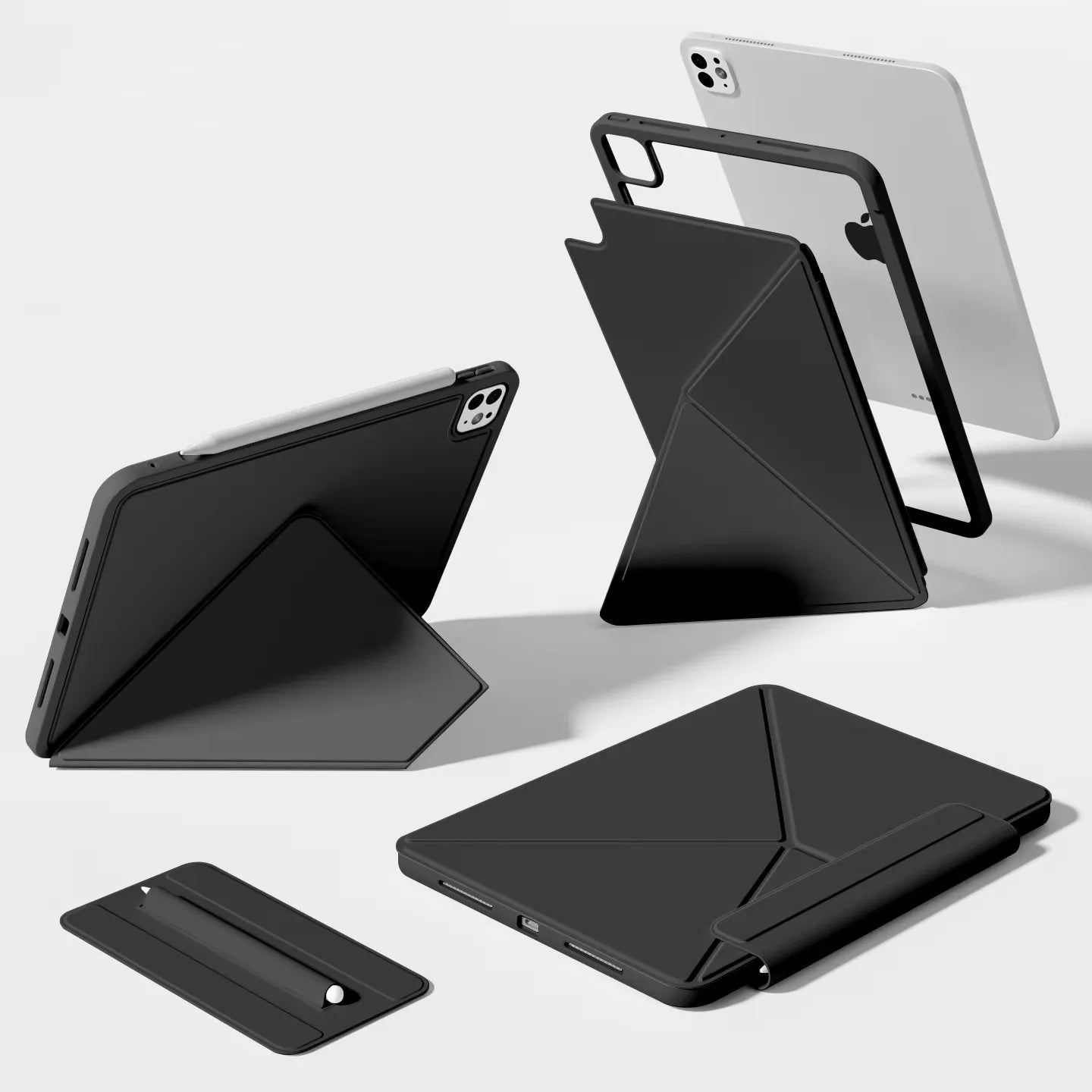 Smart Folio Cover for iPad Pro 13 M5 M4 Tablet Case for iPad Pro 11 12.9 6th Magnetic Clip for Air 11 M3 M2 Air 5 4