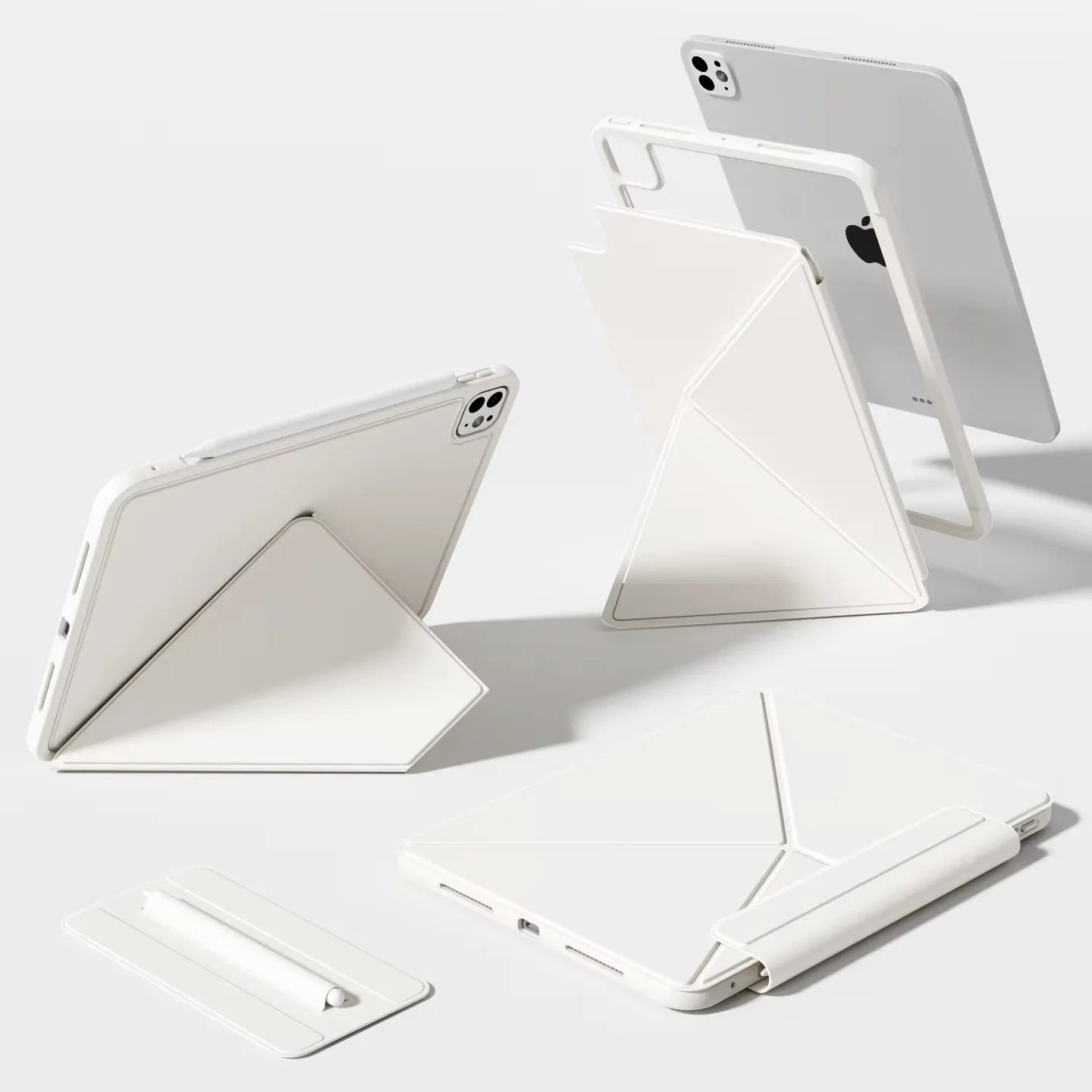 Smart Folio Cover for iPad Pro 13  M5 M4 Tablet Case for iPad Pro 11 12.9 6th  Magnetic Clip for Air 11 M3 M2 Air 5 4