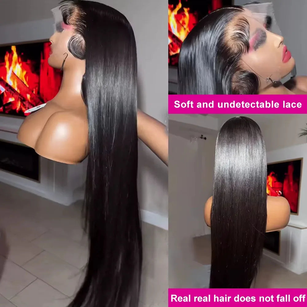 Straight Lace Front Wigs Human Hair 250% Density 13x4 Full Frontal Transparent HD Lace Wig Glueless Wigs 13x6 Lace Frontal Wigs