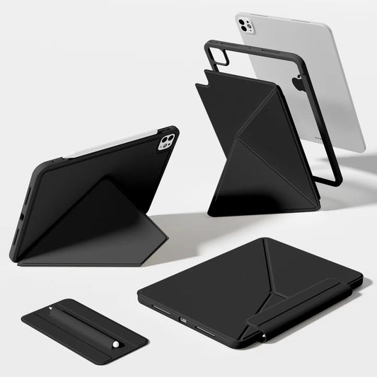 Smart Folio Cover for iPad Pro 13  M5 M4 Tablet Case for iPad Pro 11 12.9 6th  Magnetic Clip for Air 11 M3 M2 Air 5 4