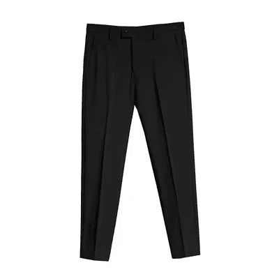 High Waist Straight Leg Men's Casual Pants Business  Paris Buckle Long Trousers Naples Gentleman  West Pants